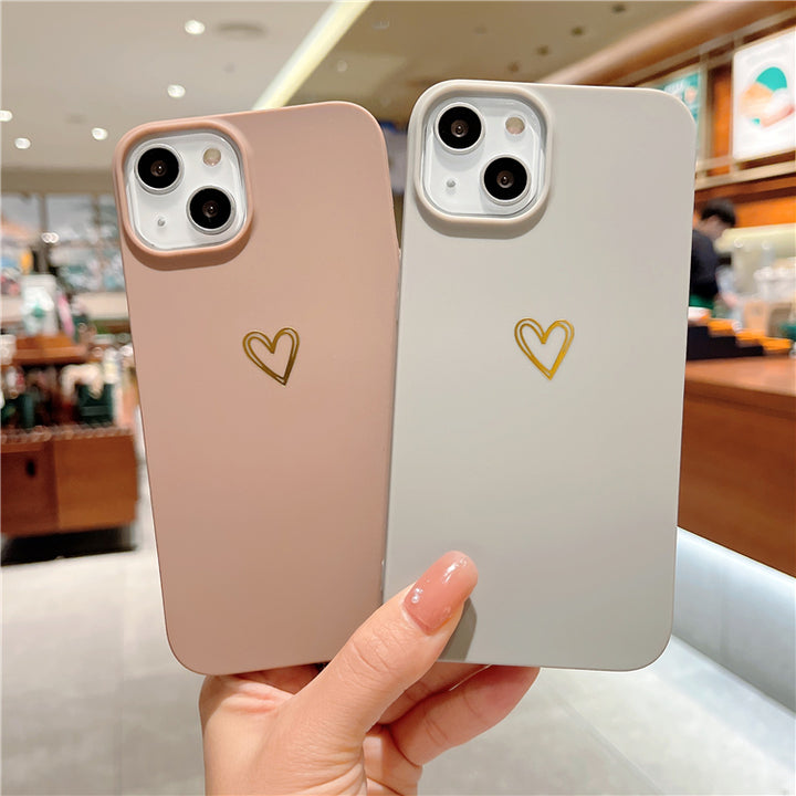 Hot Stamping Love Phone Case Soft Silicone Applicable Simple