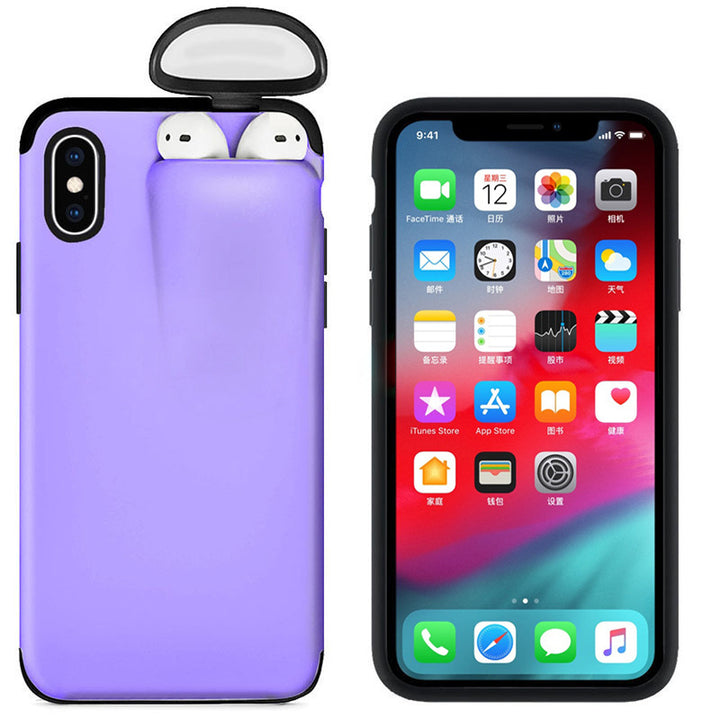 Compatible with Apple, Wireless Earphone Mobile Phone Case