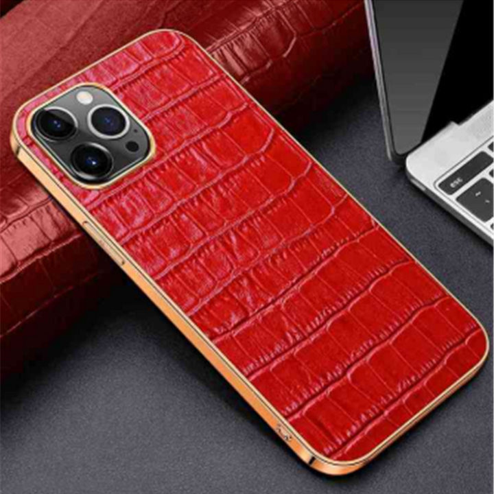 Compatible with Apple , Leather Leather Protective Cover Soft Electroplating