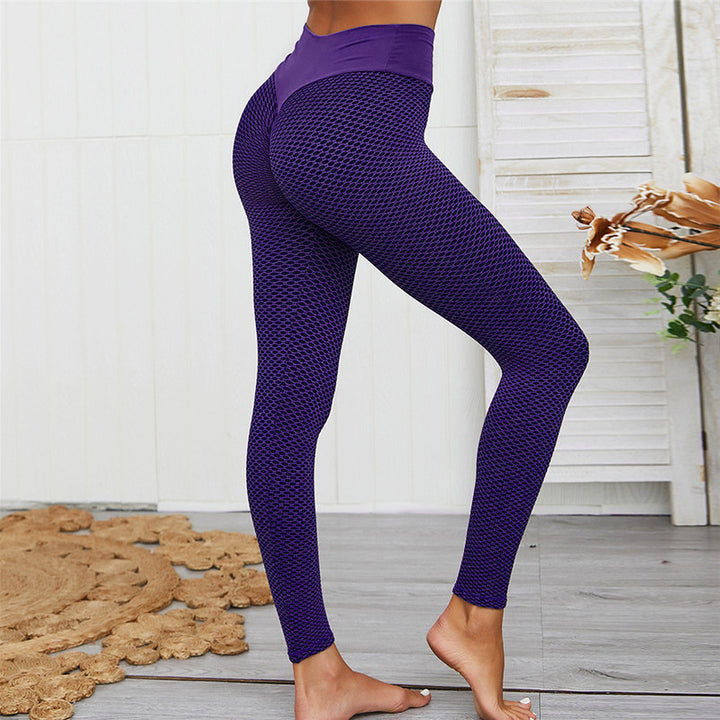 Plaid Leggings Fitness Yoga Pants Women's Seamless High Waist Leggings Breathable Gym - Phantomshop21