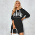 Women's Hoodie Monogram Print Dress - Phantomshop21