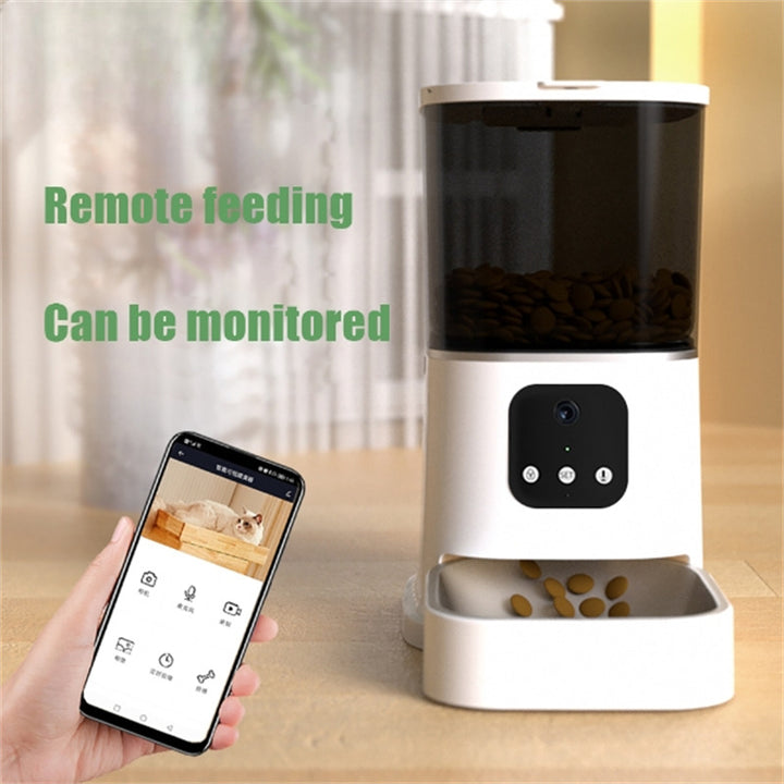 Pet Automatic Feeder Large Capacity Smart Voice Recorder APP Control Timer Feeding Cat Dog Food Dispenser With WiFi Pet Bowl