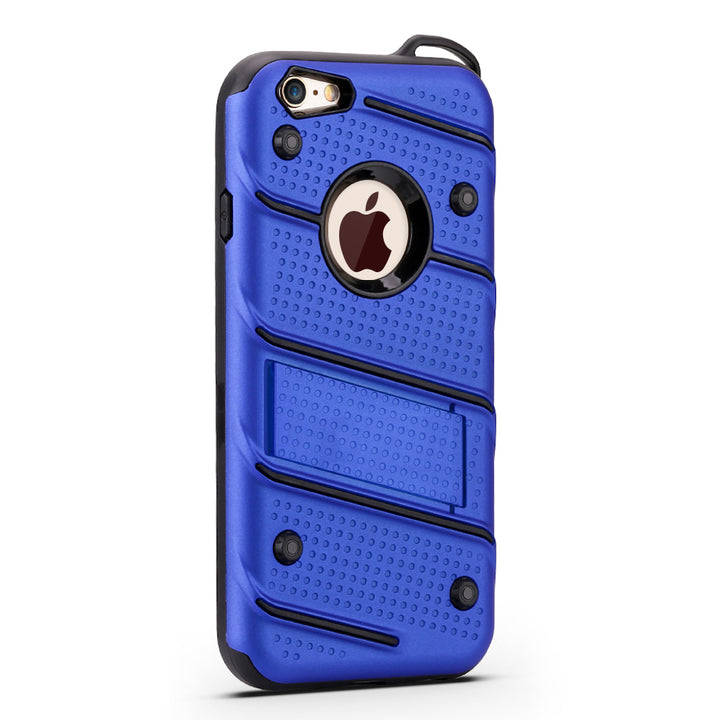 Compatible With Apple, Military Grade ShockProof Case Drop Tested Armor With Kickstand Hard PC & Heavy Duty Silicone Cover