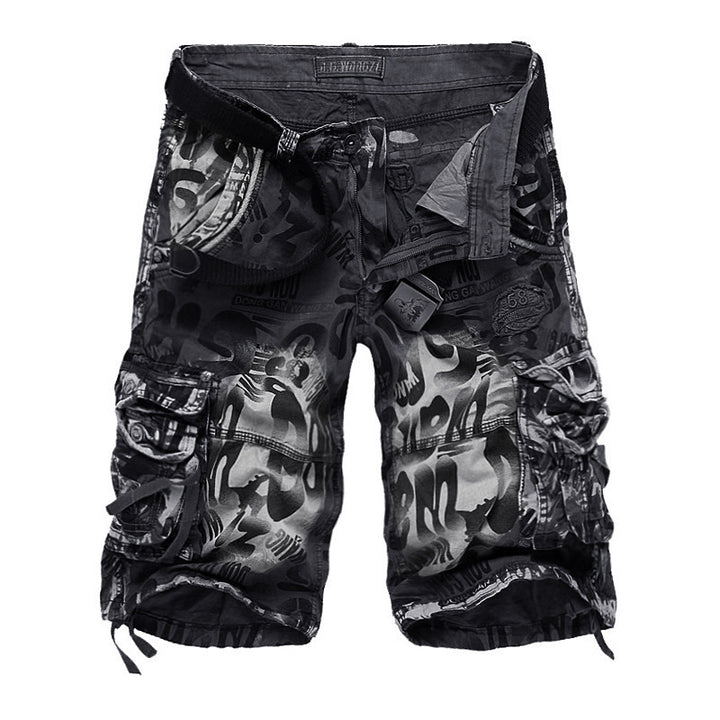 Men's Denim Loose Casual Five-point Overalls Camouflage Shorts - Phantomshop21