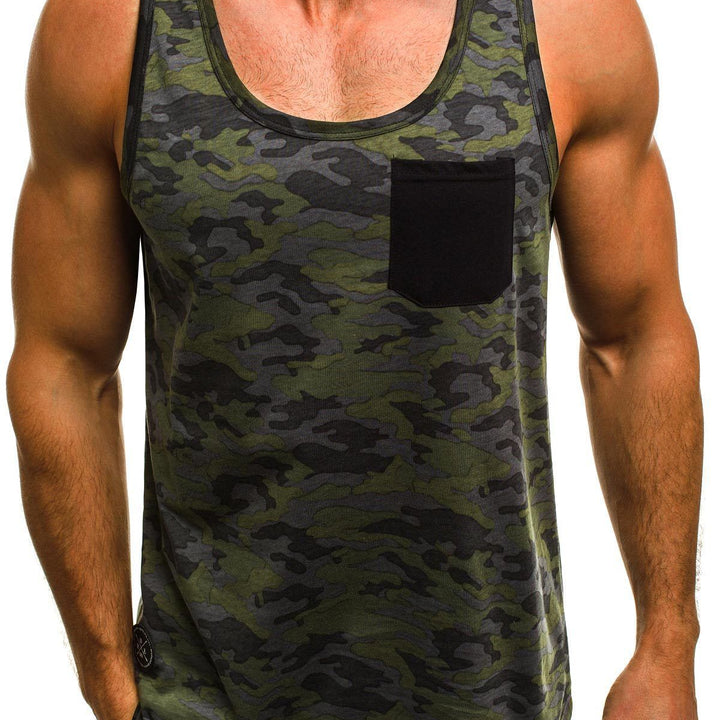 Casual Vest Men's Slim Breathable Camouflage Print Personalized Sleeveless - Phantomshop21