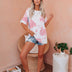 Women's Tie Dye Loose Crew Neck Short Sleeve Printed T-Shirt - Phantomshop21