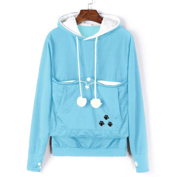 Cute Hoodies Pullover Sweatshirts With Pet Pocket For Cat Clothes Winter Women - Phantomshop21