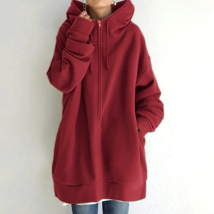 Women's Fuzzy Hoodies Long Sport Pullover Hoodie Full-Zip Hoodie Sweatshirt - Phantomshop21