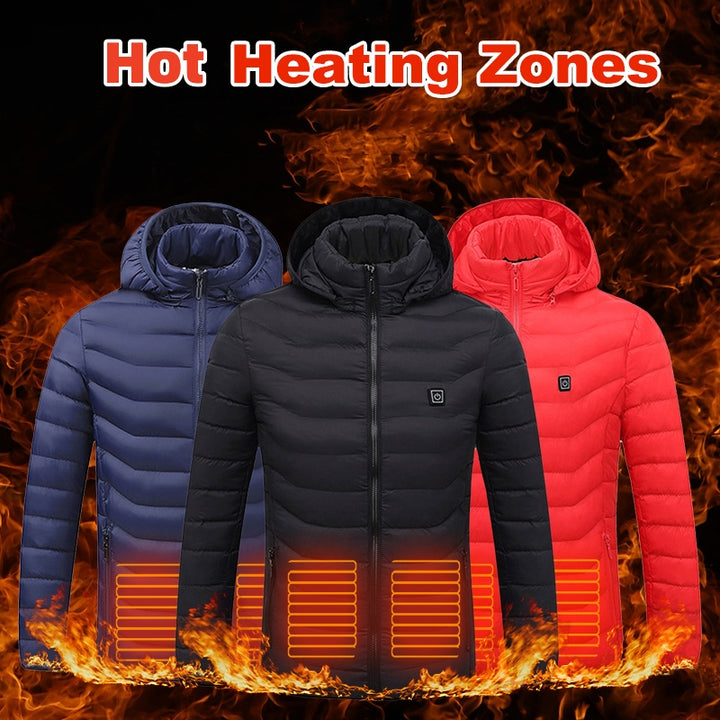 New Heated Jacket Coat USB Electric Jacket Cotton Coat Heater Thermal Clothing Heating Vest Men's Clothes Winter - Phantomshop21