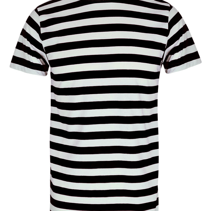 Round Neck Slim Striped Men's Short Sleeve T-shirt - Phantomshop21