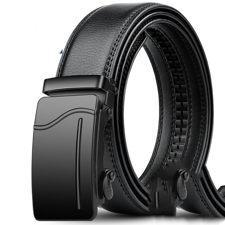 Belt Men's Leather Automatic Buckle Pure Cowhide Belt - Phantomshop21