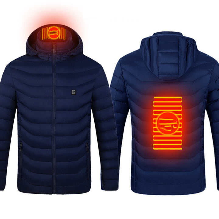 New Heated Jacket Coat USB Electric Jacket Cotton Coat Heater Thermal Clothing Heating Vest Men's Clothes Winter - Phantomshop21