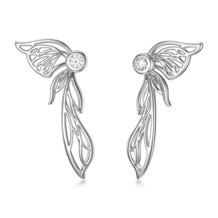Butterfly Earrings Sterling Silver Butterfly Wing Stud Earrings Butterfly Jewelry Gifts for Women - Phantomshop21