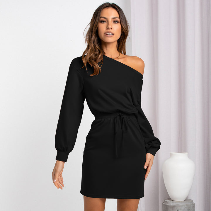 Women's Fashion Sloping Shoulder Two Wear Round Neck Waist Skirt - Phantomshop21