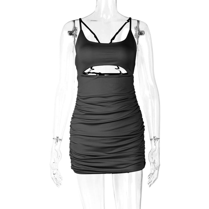 Women's Hollow Backless Strap Tube Top European Package Hip Dress - Phantomshop21
