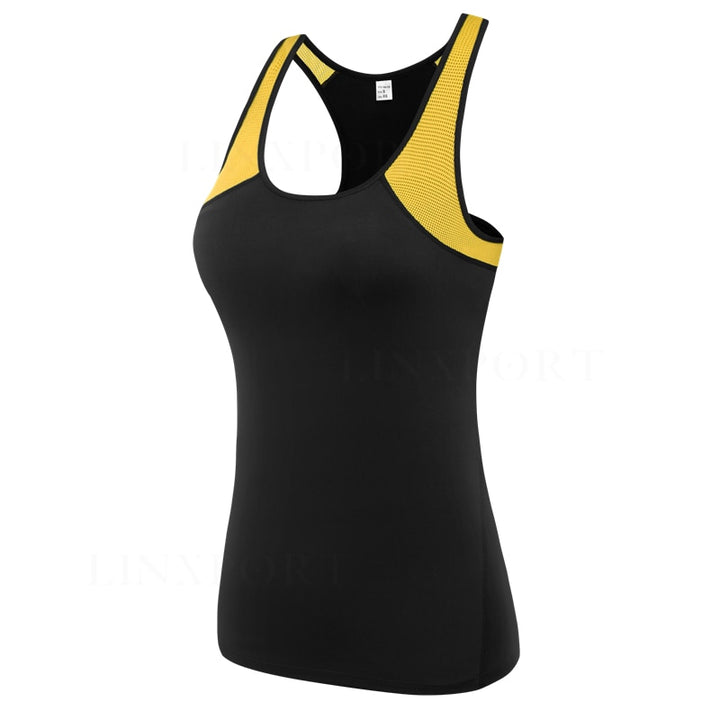 New Women&#39;s Sports Vest Professional Quick-drying Fitness Tank Top Active Workout Yoga Clothes T-shirt Running Gym Jogging Vest - Phantomshop21