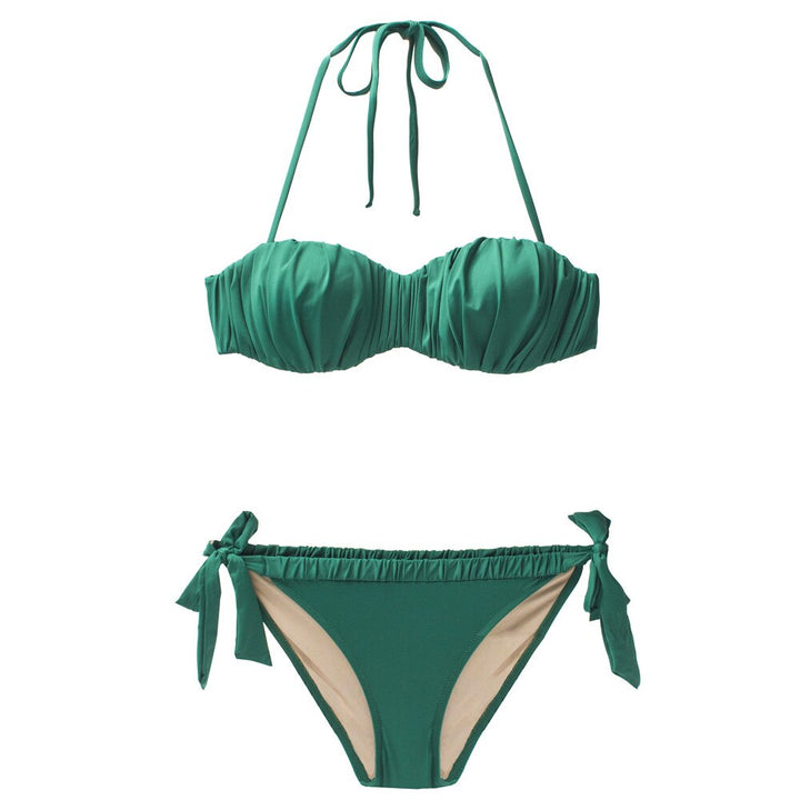 Flower Print Thong Bikini Sets Bandage Woman's Swimsuit Push Up Ruffle Swimwear Women 2020 Pad Biquini Brazilian Bathing Suit - Phantomshop21
