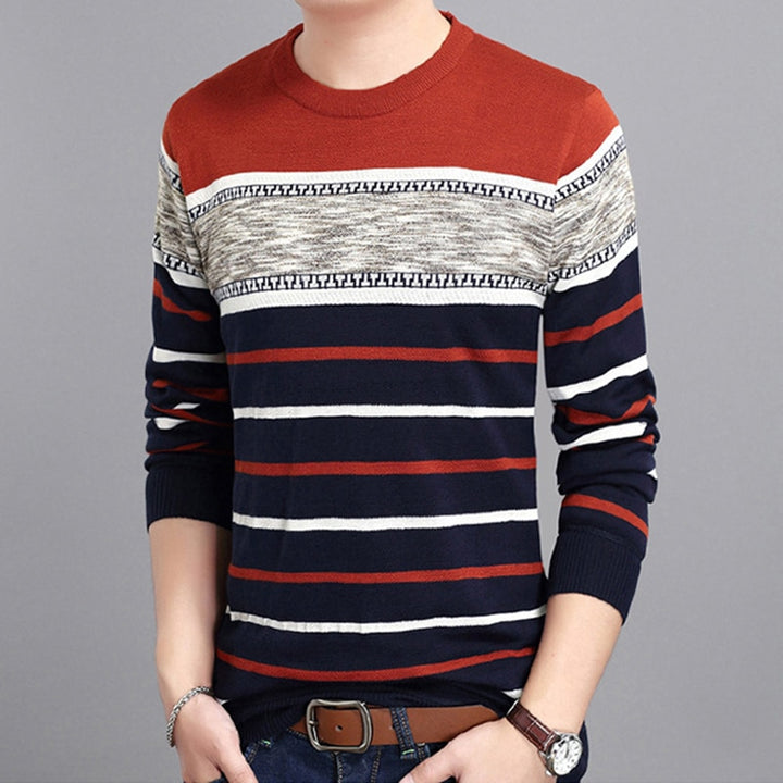 Covrlge Mens Sweater 2019 Autumn New Round Collar Pullover Men Brand Clothing Knit Shirt Slimfit Fashion Polo Sweater MZM050 - Phantomshop21