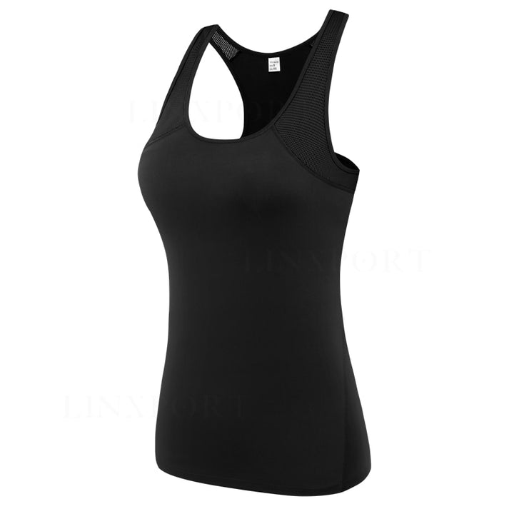 New Women&#39;s Sports Vest Professional Quick-drying Fitness Tank Top Active Workout Yoga Clothes T-shirt Running Gym Jogging Vest - Phantomshop21