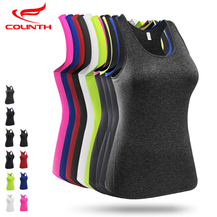 New Women&#39;s Sports Vest Professional Quick-drying Fitness Tank Top Active Workout Yoga Clothes T-shirt Running Gym Jogging Vest - Phantomshop21