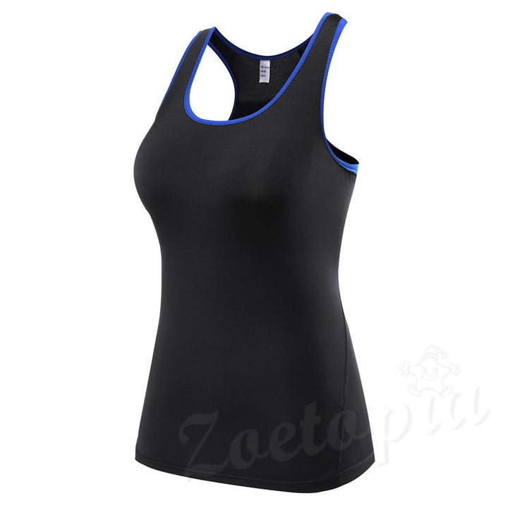 New Women&#39;s Sports Vest Professional Quick-drying Fitness Tank Top Active Workout Yoga Clothes T-shirt Running Gym Jogging Vest - Phantomshop21