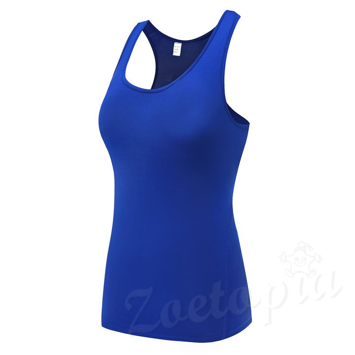 New Women&#39;s Sports Vest Professional Quick-drying Fitness Tank Top Active Workout Yoga Clothes T-shirt Running Gym Jogging Vest - Phantomshop21