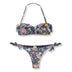 Flower Print Thong Bikini Sets Bandage Woman's Swimsuit Push Up Ruffle Swimwear Women 2020 Pad Biquini Brazilian Bathing Suit - Phantomshop21