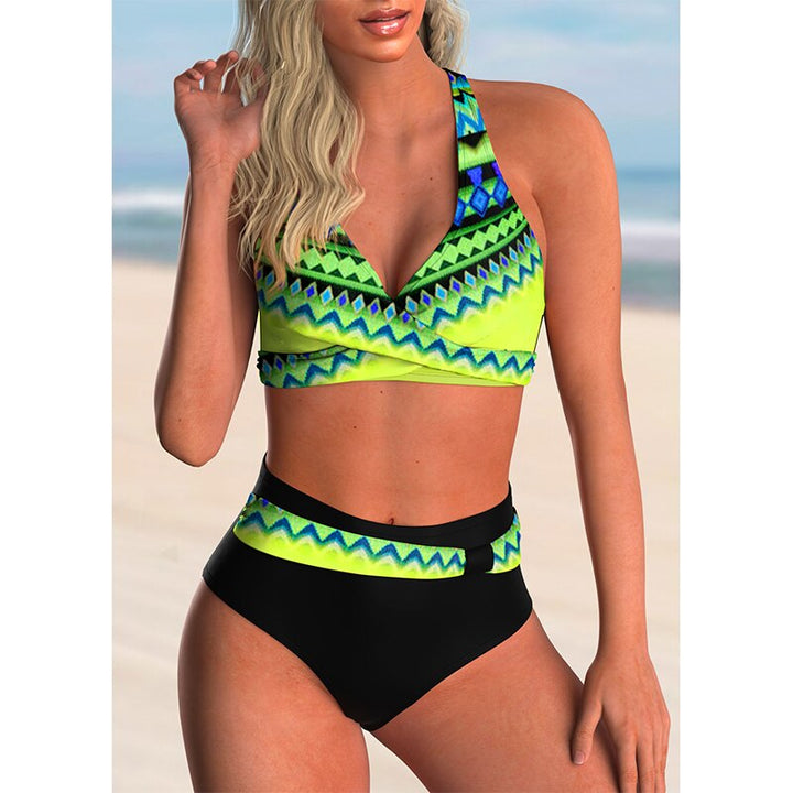 Woman's High Waist Bikini Set Swimsuit 2022 New Summer Ladies Push Up Swimwear Fashion Sexy Print Bathing Suit Famale Beach Wear - Phantomshop21