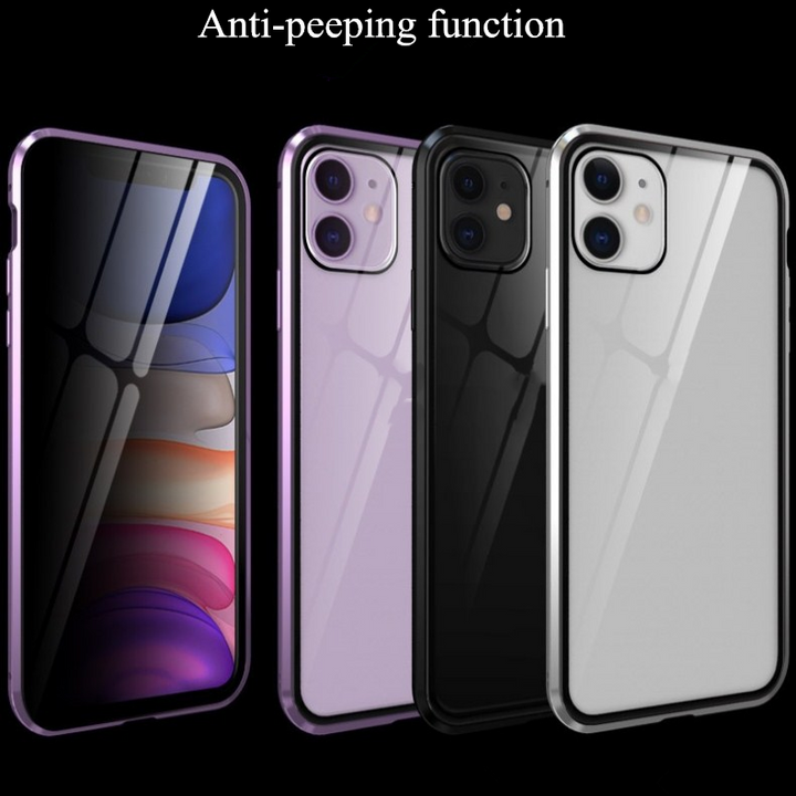 Double-sided glass magnetic king mobile phone case no anti-peep function