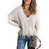 Autumn And Winter Fashion Women's Tassel Ripped Sweater Knitted - Phantomshop21