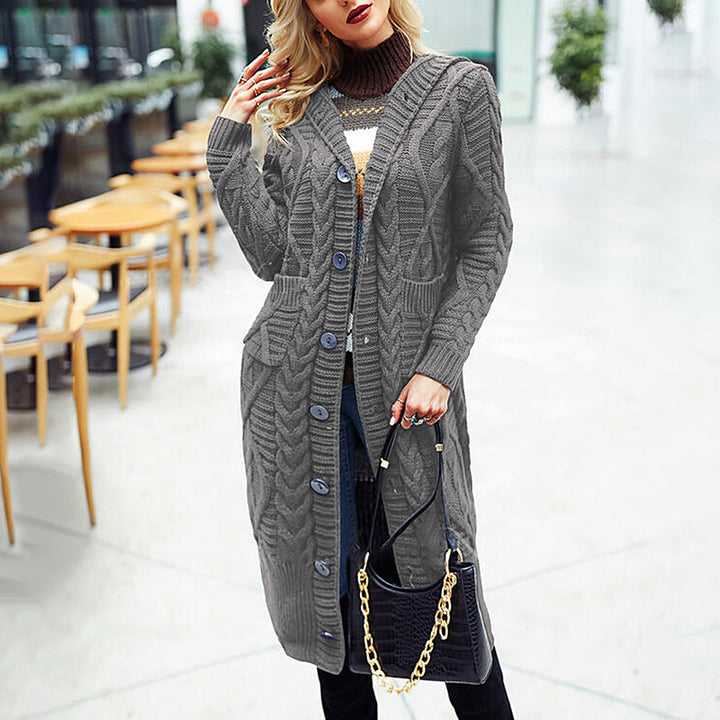 Wool Solid Color Cardigan Loose And Long Oversized Coat - Phantomshop21