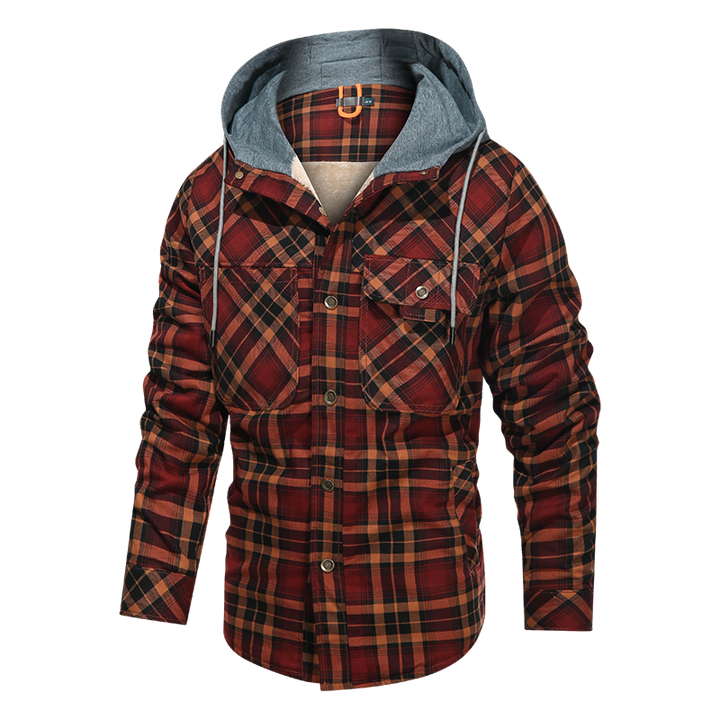 Men Warm Jacket Fleece Thick Men Slim Fit Hooded Jackets - Phantomshop21