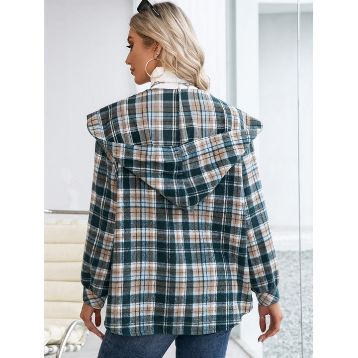 Cap Casual Cardigan Plaid Shirt Jacket Coat - Phantomshop21