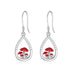 Mushroom Earrings 925 Sterling Silver Mushroom Dangle Drop Earrings Mushroom Jewelry Gifts for Women - Phantomshop21