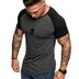 Patchwork Short Sleeve Crew Neck Bottoming T-Shirt Men's Top - Phantomshop21