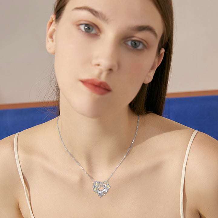 Mum Necklace Sterling Silver Heart Pendant Jewelry for Women - Phantomshop21