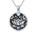 Lotus Evil Eye Necklace Sterling Silver Evil Eye Pendant Spiritual Protection Charm Moonstone Jewelry Moon Necklace for Women Girls - Phantomshop21