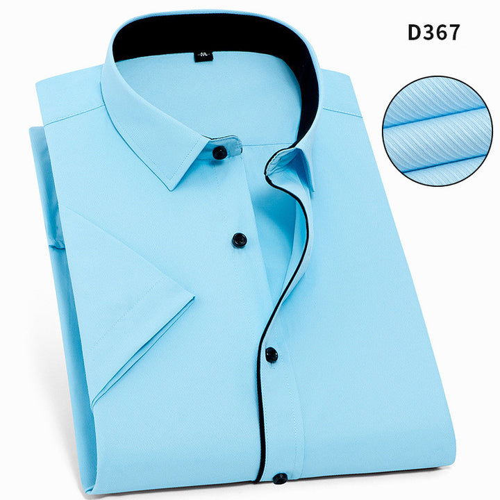 Men's non-iron slim workwear solid color shirt - Phantomshop21