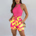 Printed Sleeveless Vest Casual Shorts Suit Women - Phantomshop21