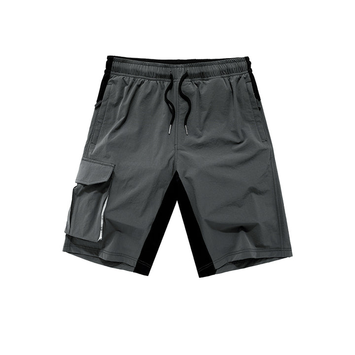 Quick-dry Breathale Solid Thin Cool Elastic Waist Men Pants Zipper Pocket Sports Light Shorts - Phantomshop21