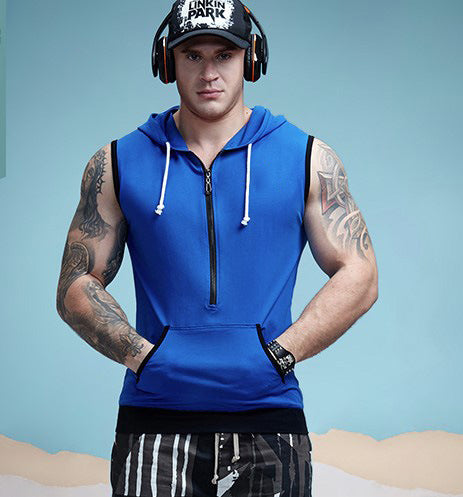 Sports And Leisure Solid Color Vest Men's Slim Breathable - Phantomshop21